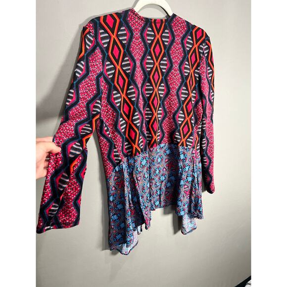Figueroa & Flower Women's Large Boho Peasant Flowy Cardiagn Hippie Cocktail - Picture 13 of 14